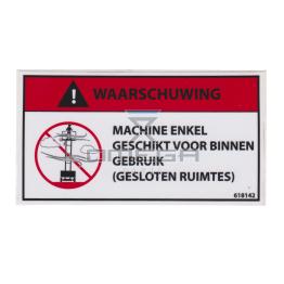 OMEGA 618142 Decal - only use indoor - NL