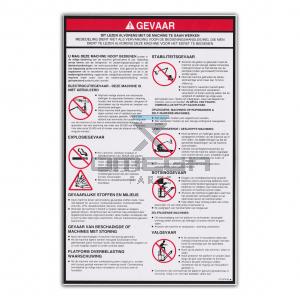 NiftyLift P20334 Decal - general warning NL