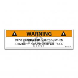 OMEGA 620520 Decal - drive forward only when driving up... EN
