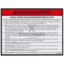 NiftyLift P17318 Decal - General warning - NL