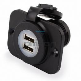 OMEGA 663016 Dual USB charger point - 12-24Vdc input