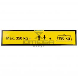 Holland Lift ST-S-005 Decal - max 350 kg
