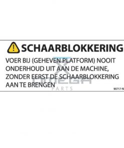 MEC Aerial Work Platforms 90717-NL Decal - locking scissor stack brace - NL