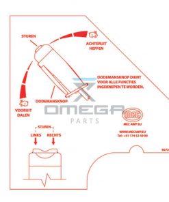 MEC Aerial Work Platforms 90729-NL Decal - upper control side - NL
