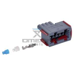 OMEGA 710184 Plug connector 4 way - for PVE Danfoss coil