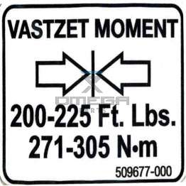 UpRight / Snorkel 509677-000 Decal Vastzet moment