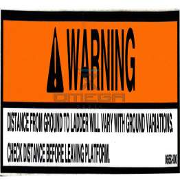 UpRight / Snorkel 066563-000 Decal Warning
