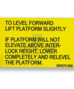 UpRight / Snorkel 064374-000 Decal level instructions