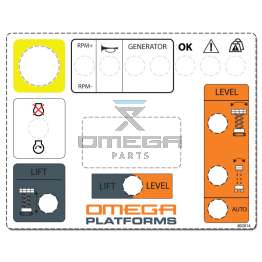 OMEGA 802014 Decal Upper controls Box TS105
