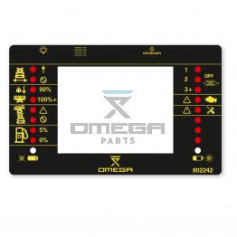 OMEGA 802242 Decal - Display and LED info