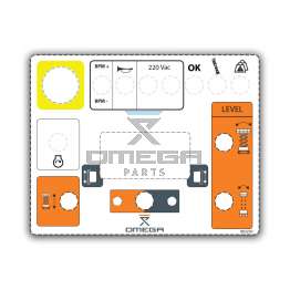 OMEGA 803230 Decal - upper control box - OMEGA TS105 - upgrade box