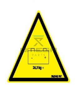 UpRight / Snorkel 062562-951 Warning - battery