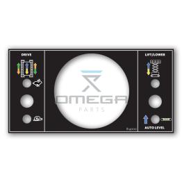 OMEGA 814000 Decal - control panel - lower section