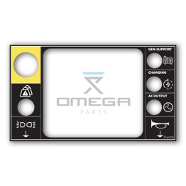 OMEGA 814006 Decal - control panel - upper section