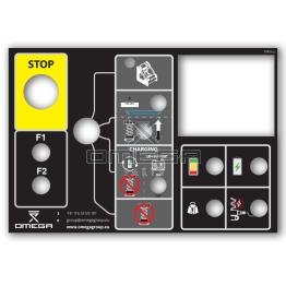 OMEGA 818004 Decal - control panel - base control - E-series - Hybrid