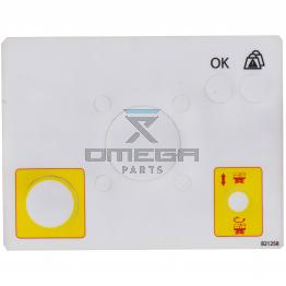 OMEGA 821258 Decal upper control box