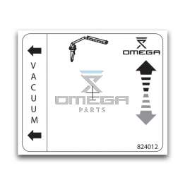OMEGA 824012 Vacuum decal - second control pos.