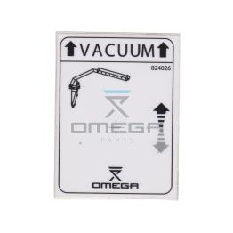 OMEGA 824026 Decal - Vacuum - second control posistion