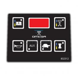 OMEGA 832312 Decal - upper control box