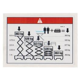 Genie Industries 82778 Decal - danger - max cap. CE
