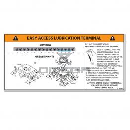 OMEGA 862410 Decal - Easy access lubrication terminal - grease